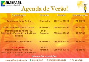 Agenda de verão 2020_